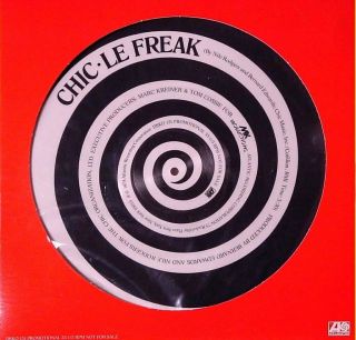 Chic Le Freak 1978 Atlantic Disco Swirl Picture Disc Promo - Only 12 "