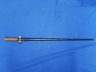 Vintage Pre Wwi M1886 French Lebel Bayonet W/ Scabbard Brass Handle