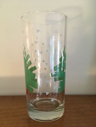 4 Vintage Dayton Hudson Confetti Christmas Tree Glass Tumblers 3