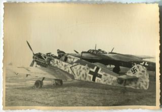 German Wwii Archive Photo: Luftwaffe Bf 109 & Dornier Do 17 Aircrafts
