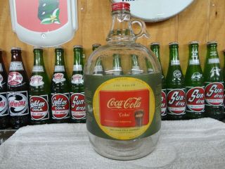 Coca - Cola 9 City Soda Fountain Syrup Paper Label 1 Gal Jug With Coke Cap
