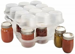 Jarbox Protector For Canning Jars,  Semi - Clear,  12 - Pint Jars