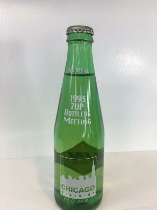 Vintage Acl 7 - Up Soda Bottle,  1993 Bottlers Meeting (full Capped)