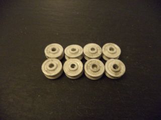 Dinky Supertoy Wheel Hubs X8 White Metal Casting / Spare Parts