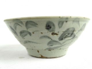 Antique Chinese Qing Dynasty Underglaze Blue & White Bowl 18thc China