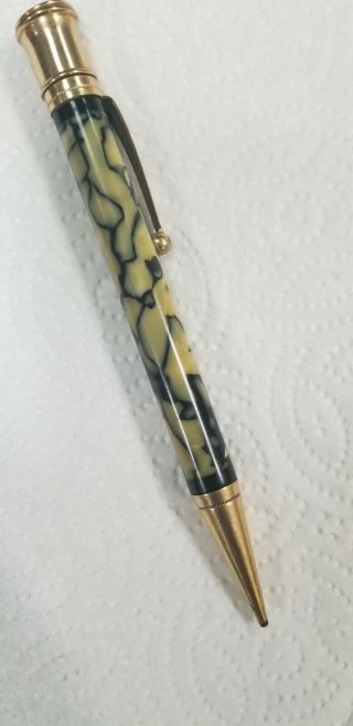 Vintage Black Pearl Gold Trim Parker Duofold Mechanical Pencil Sep 5 16