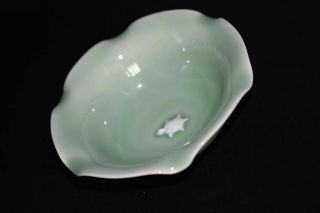 Exquisite Antique Chinese Green Glaze Porcelain Turtle Bowl
