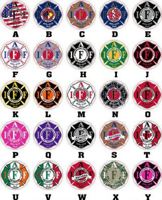 Nine 4 " Iaff Firefighter Decals Stickers Exterior Mount Please Read