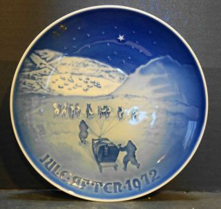 Bing Grondahl Christmas In Greenland 1972 Jule After Plate Blue White