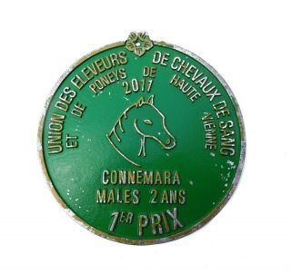French Farming Trophy Plaque Connemara Pony Horse Breed 2011 Agricultural Prize