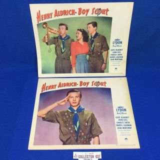 Boy Scout 2 Movie Lobby Cards Henry Aldrich Boy Scout 11 " X 14 "