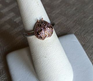Hello Kitty Lady Bug Ring Qvc Sanrio Ring Size 5 Sterling Worn 1x Execl Condt