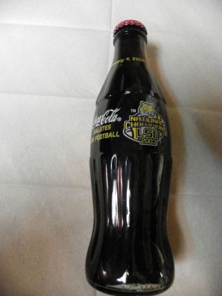 3 - 2003 Lsu National Football Champions Coca Cola Bottle,  Full