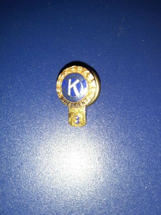 14k Yellow Gold Kiwanis International President Pin/lapel Pin