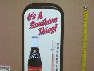 35c Rc Cola Royal Crown - Pyramid Glass Bottle Moon Pie Cookie & Thermometer Sign