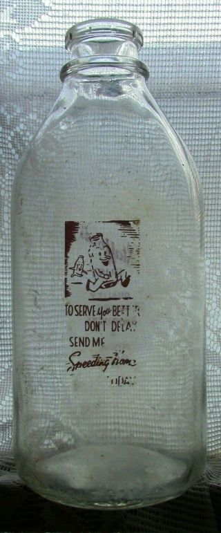 Vintage Glass Milk Bottle: Stafford ' s Dairy Peoria,  Illinois 2