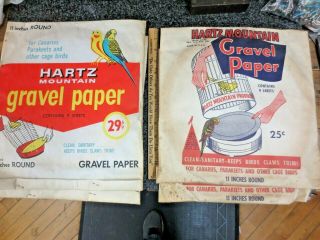 4 Packs Hartz Mountain Vintage Old Store Stock 36 Sheets Bird Cage Gravel 11 "