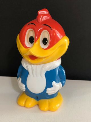 Vintage Toy Walter Lantz Woody Woodpecker Wind Up Musical Toy Plastic 1980