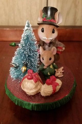 Yankee Candle Jar Topper 1220227 Mice W/ Tree & Nuts Night Before Christmas -