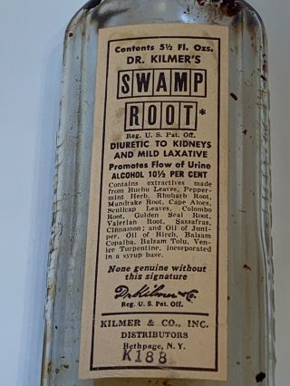 Dr.  Kilmer’s Swamp Root Bottle 3