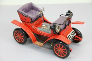 Vintage Tn Nomura 1901 Model Car Battery Operated Tin Toy Car Japan Retro 50 - 60s
