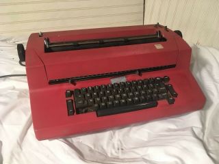 Vintage Ibm Correcting Selectric Ii Electric Business Typewriter - Red -