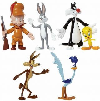 Looney Tunes Set Of 6 Bendable Figures