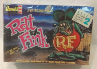Rare Rat Fink Plastic Model Kit By Revell Ed " Big Daddy " Roth 1990