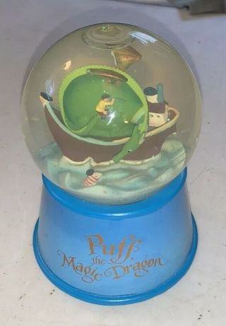 Puff The Magic Dragon - Vintage Musical Snow Globe -