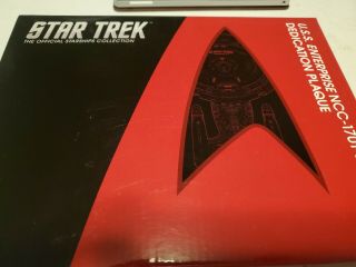 Star Trek USS Enterprise NCC 1701 - D Dedication Plaque Eaglemoss MOC 2