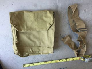 Wwii Unissued British Mark Vii Gas Mask Bag Broad Arrow Marked Indiana Jones Nr