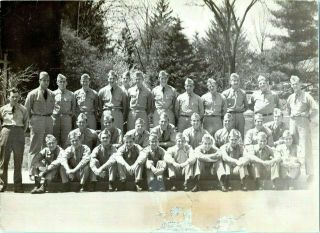1943 Blacksburg Va Flight School Vpi Naval Aviation Cadets Class Group Photo Ww2