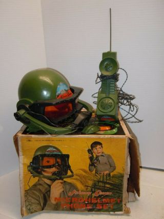 Rare Johnny Seven Oma One Man Army 1964 Microhelmet With Phone Set.