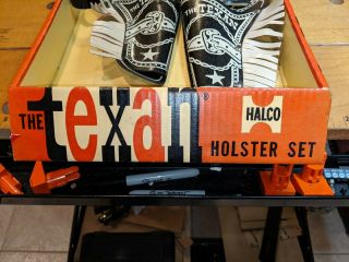 Halco The Texan Cap Gun Holster Set with box sharp 2