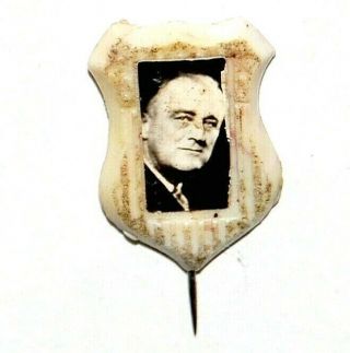 1932 Franklin D Roosevelt Fdr Campaign Pin Pinback Button Political Presidential