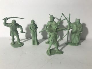 1950’s Raremarx 60 Mm Robin Hood Characters Figures / Color Matched Set