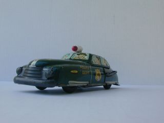 Vintage Marx Dick Tracy Tin Windup Litho Squad Car In Cond.