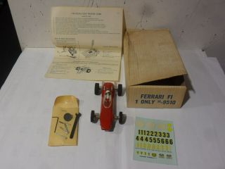Vintage Red Ferrari F - 1,  49 - 9510 1/24 Open Wheel Slot Car.