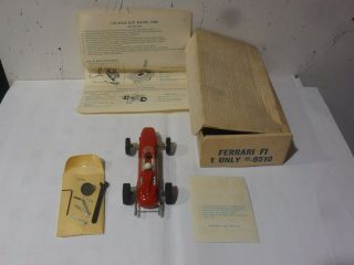 Vintage Red Ferrari F - 1,  49 - 9510 1/24 Open Wheel Slot Car. 2
