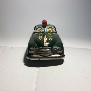Tin Wind Up Toy Dick Tracy Squad Car NO.  1 1949 2