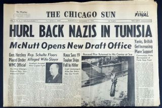 Hurl Back Nazis In Tunisia Hs Boys Wear Skirts 1942 Newspaper Chicago Sun Dec 9