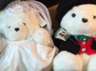 Santa Bear 2000 Wedding Groom Bride Mr & Mrs Dayton Hudson Marshall Fields,  Bags