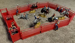 Cowboy Rodeo Bucking Bronco Play Set By Papek - Ray Riding Bull Action