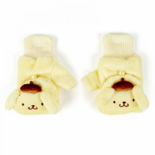 Sanrio Pompom Purin Character 2way Gloves Mittens Yellow From Japan F/s