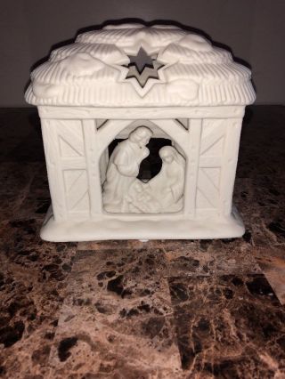 Partylite " Oh Holy Night " Porcelain Tealight Candle Holder