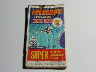 Firecracker Fireworks Pack Label Astronaut Bango,  2 ",  Glassine,  Cl 2