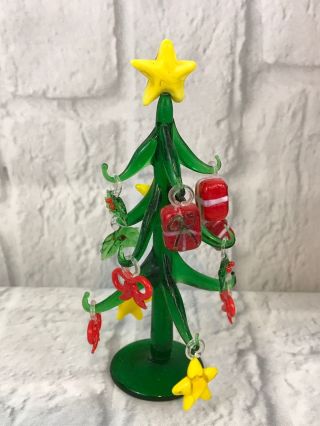 Studio Nova Joyeux Noel Mini Glass Christmas Tree With Ornaments Collectible 2