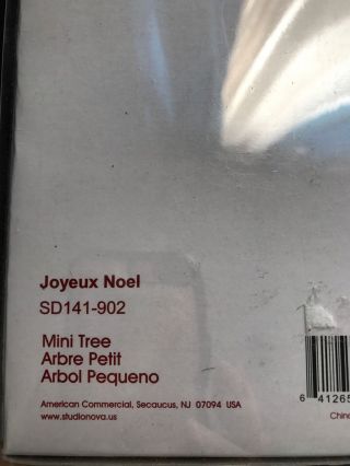 Studio Nova Joyeux Noel Mini Glass Christmas Tree With Ornaments Collectible 3