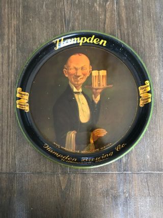 Vintage Hampden Ale And Lager “who Wants The Handsome Waiter” Beer Tray