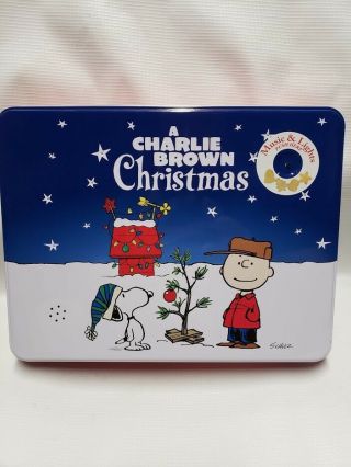 A Charlie Brown Christmas Holiday Sugar Cookies Peanuts Tin Music And Lights